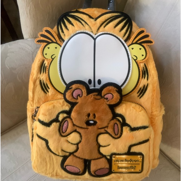Loungefly x Nickelodeon Garfield & Pooky Plush Backpack Bag Purse NWT - Picture 2 of 16